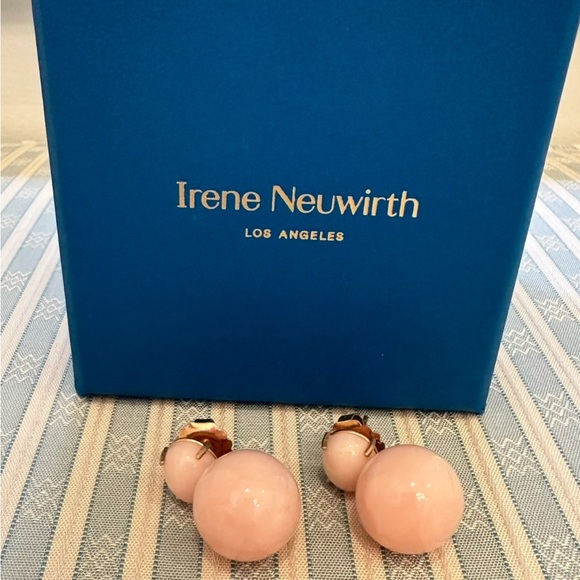 Irene Neuwirth Pink Opal Gumball Drop Earrings - Picture 1 of 6